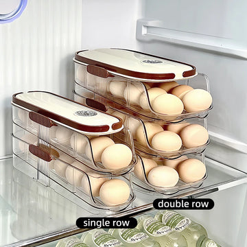 Automatic Rolling Egg Holder for Fridge